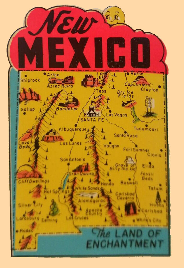 (image for) New Mexico Vintage Vacation Sticker